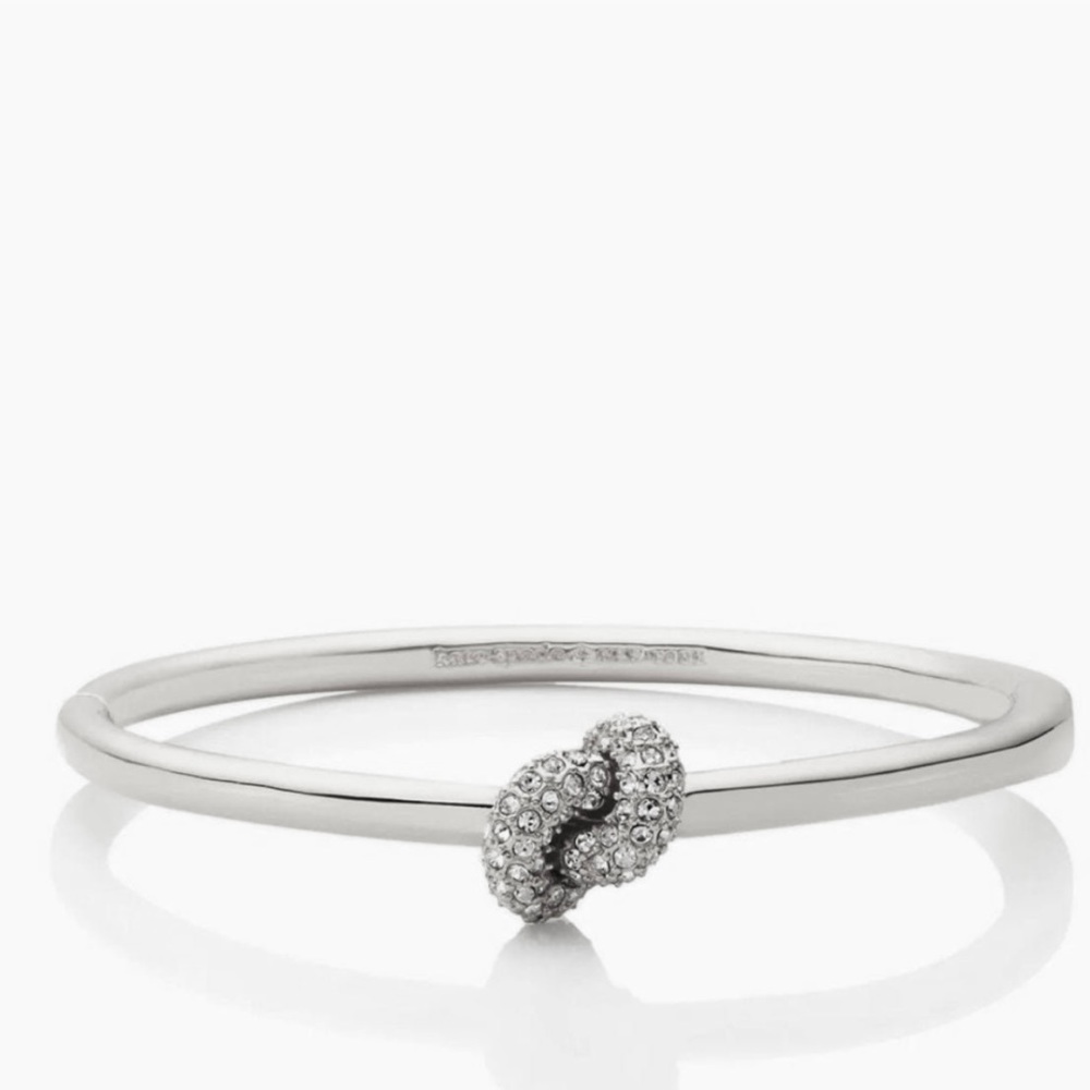 $98 Kate Spade Sailor's Knot Crystal Bracelet in Silver